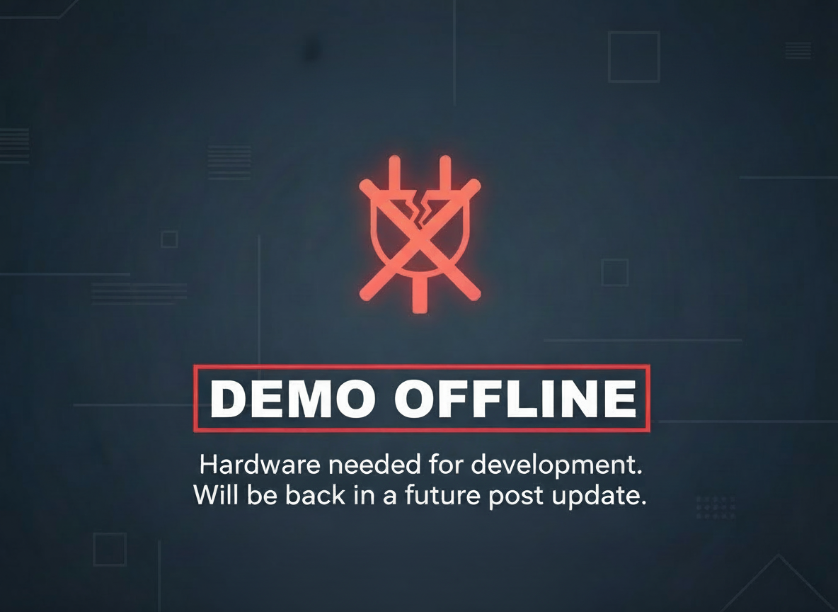 Demo is Temporarily Offline